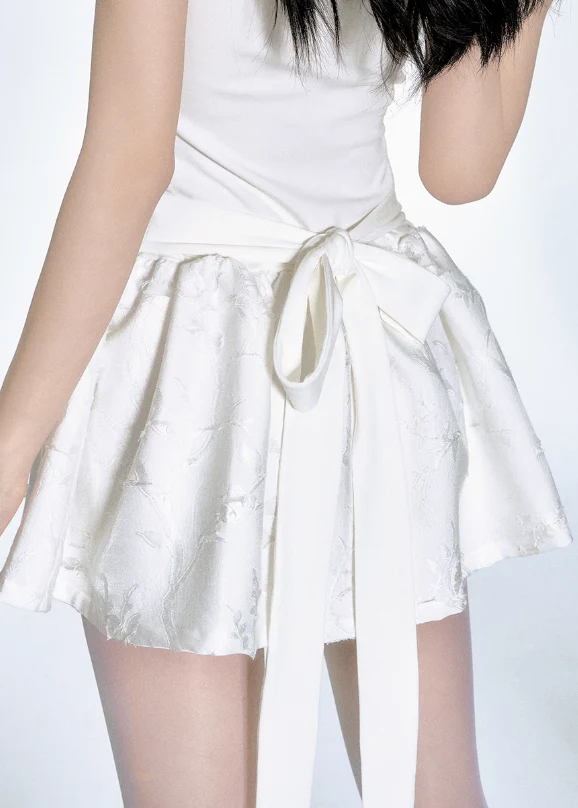 Polo Collar Flower Skirt Dress - Image 3