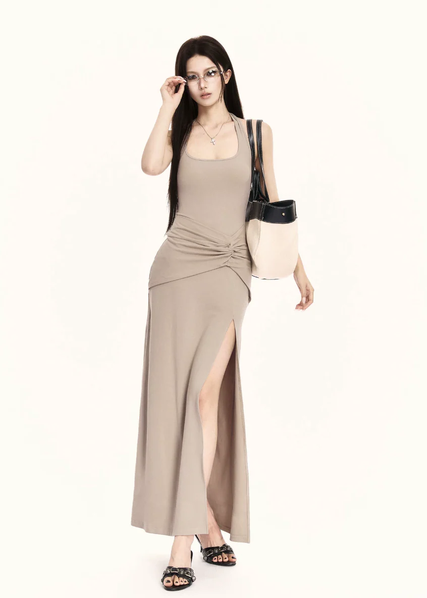 Precision Halter Knit Maxi Dress - Image 15