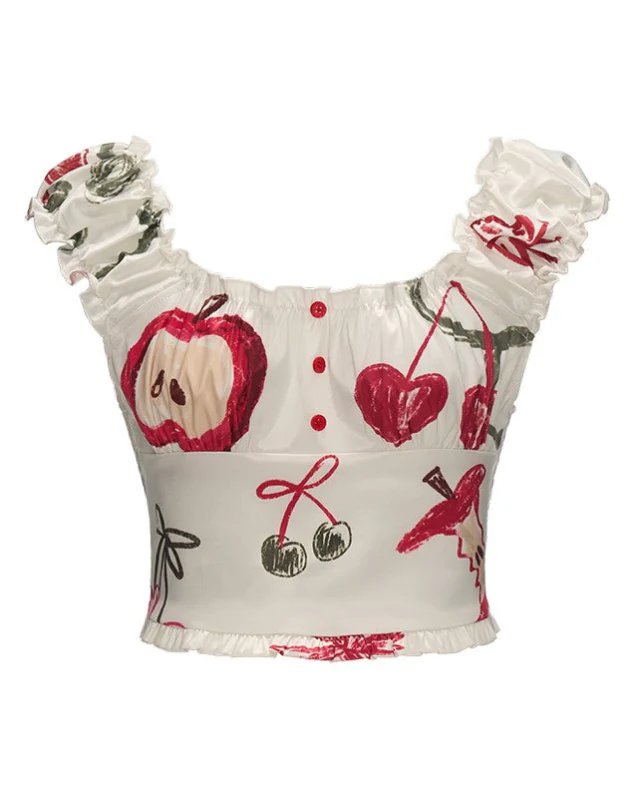 Printed Slim Fit Layered Camisole Top - Image 10