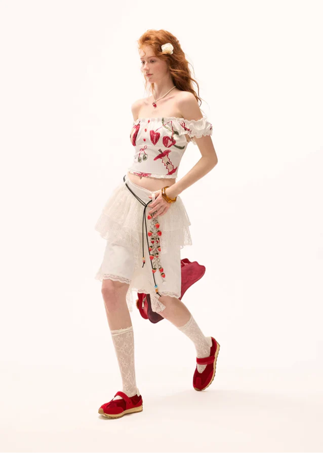 Printed Slim Fit Layered Camisole Top - Image 6