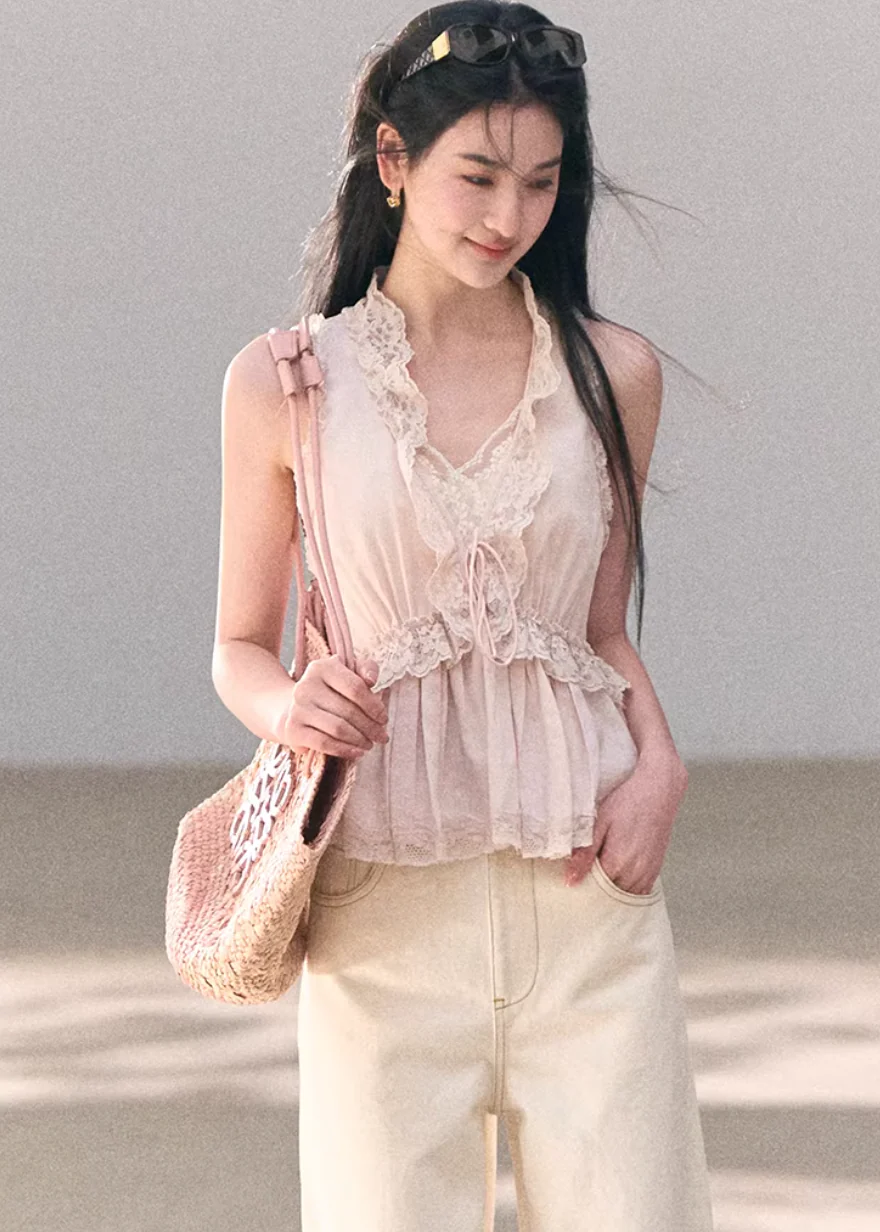 Private Petals Lace Halter Top - Image 2