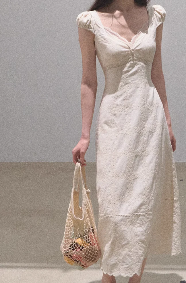 Boho Cotton Embroidery Tea Dress - Image 4