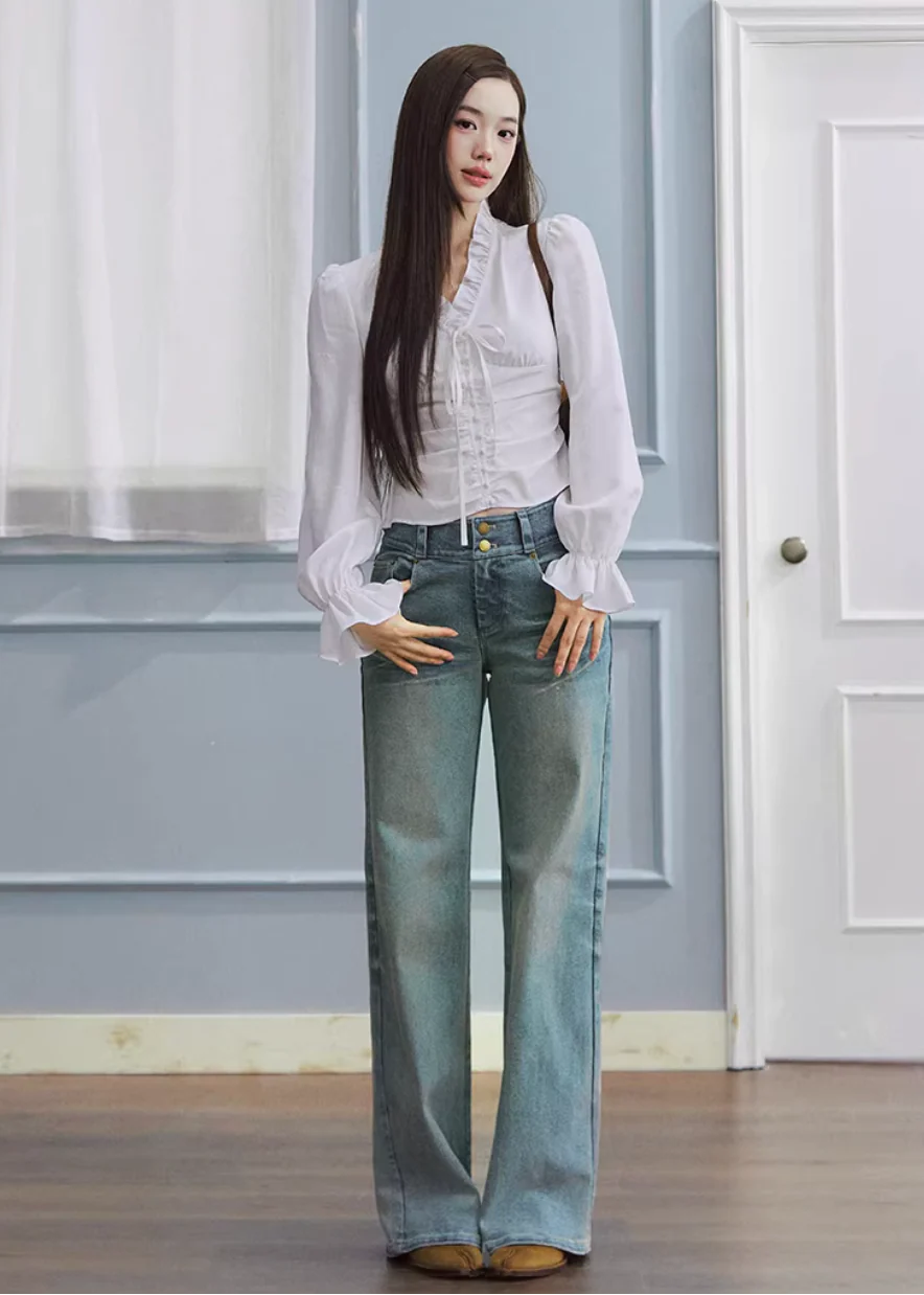 Pure Veil Lace-Up Blouse - Image 7