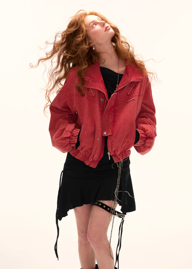Red Cropped Cargo - Image 3