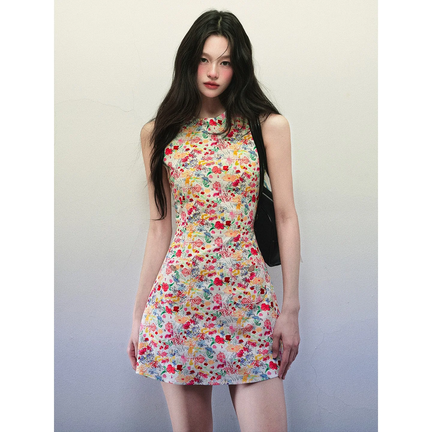 Red floral mini dress - Image 4