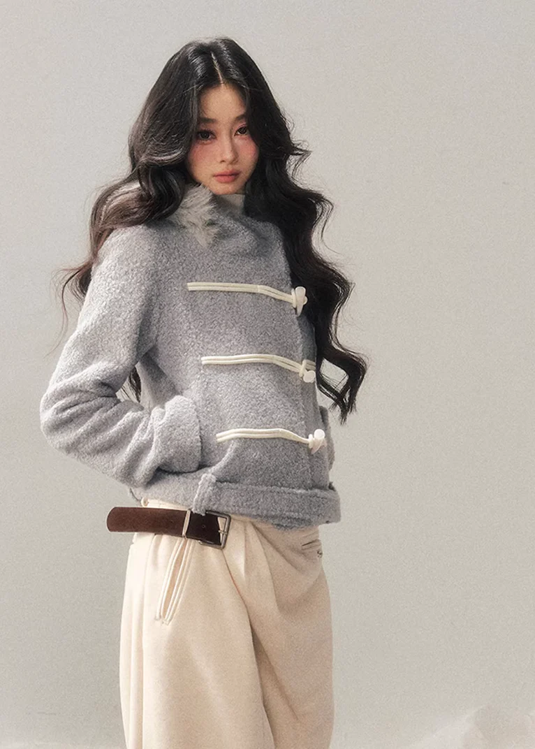 Refined Toggle Hooded Coat - Image 3