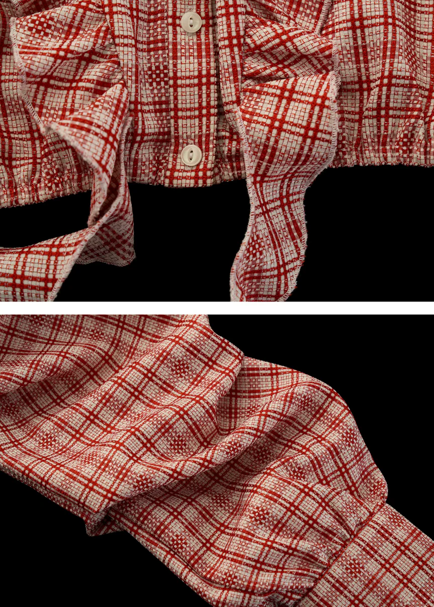 Retro Bloom Plaid Blouse - Image 18
