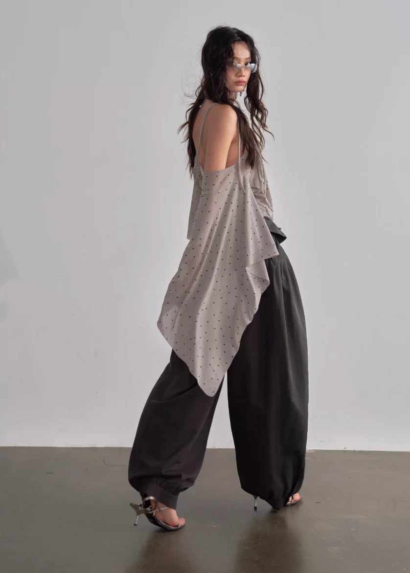 Retro Flow Shawl Halter Top - Image 7