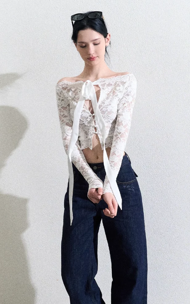 Retro Lace Top & Skirt Set - Image 11