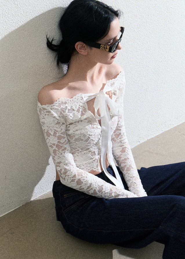 Retro Lace Top & Skirt Set - Image 13