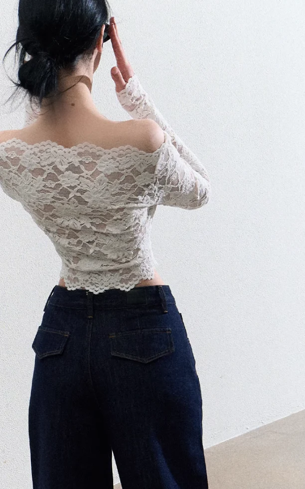 Retro Lace Top & Skirt Set - Image 3