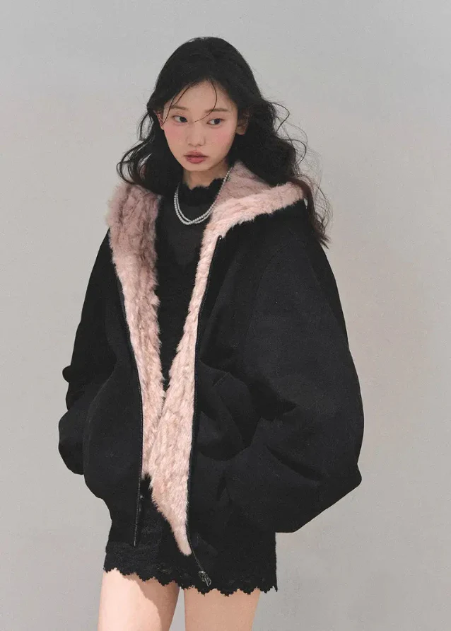 Reverie Reversible Plush Hood Jacket - Image 10