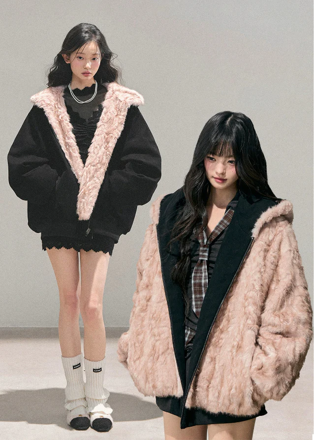 Reverie Reversible Plush Hood Jacket - Image 2