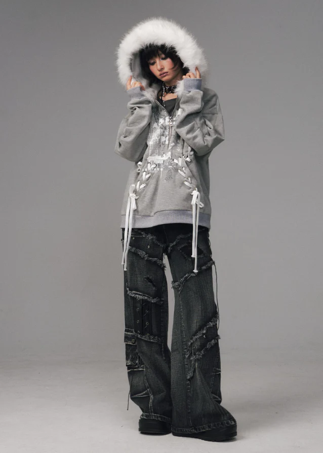 Riot Winter Lace-Up Hoodie - Image 7