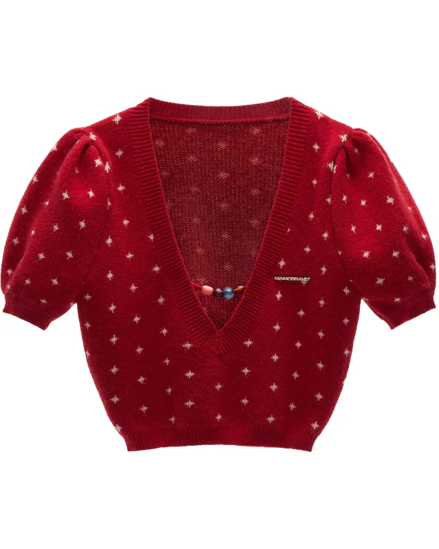 Romantic V-Neck Lace Knit And Shirt - Image 10
