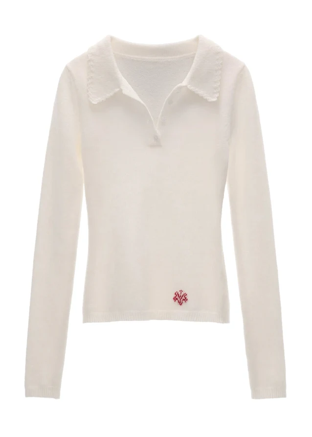 Romantic V-Neck Lace Knit And Shirt - Image 11