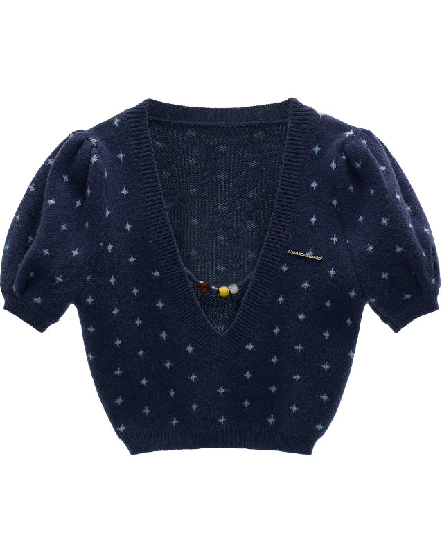 Romantic V-Neck Lace Knit And Shirt - Image 12