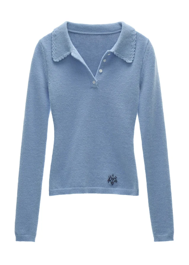 Romantic V-Neck Lace Knit And Shirt - Image 13