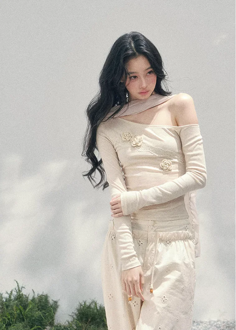 Rose Whisper Off-Shoulder Lace Top - Image 7