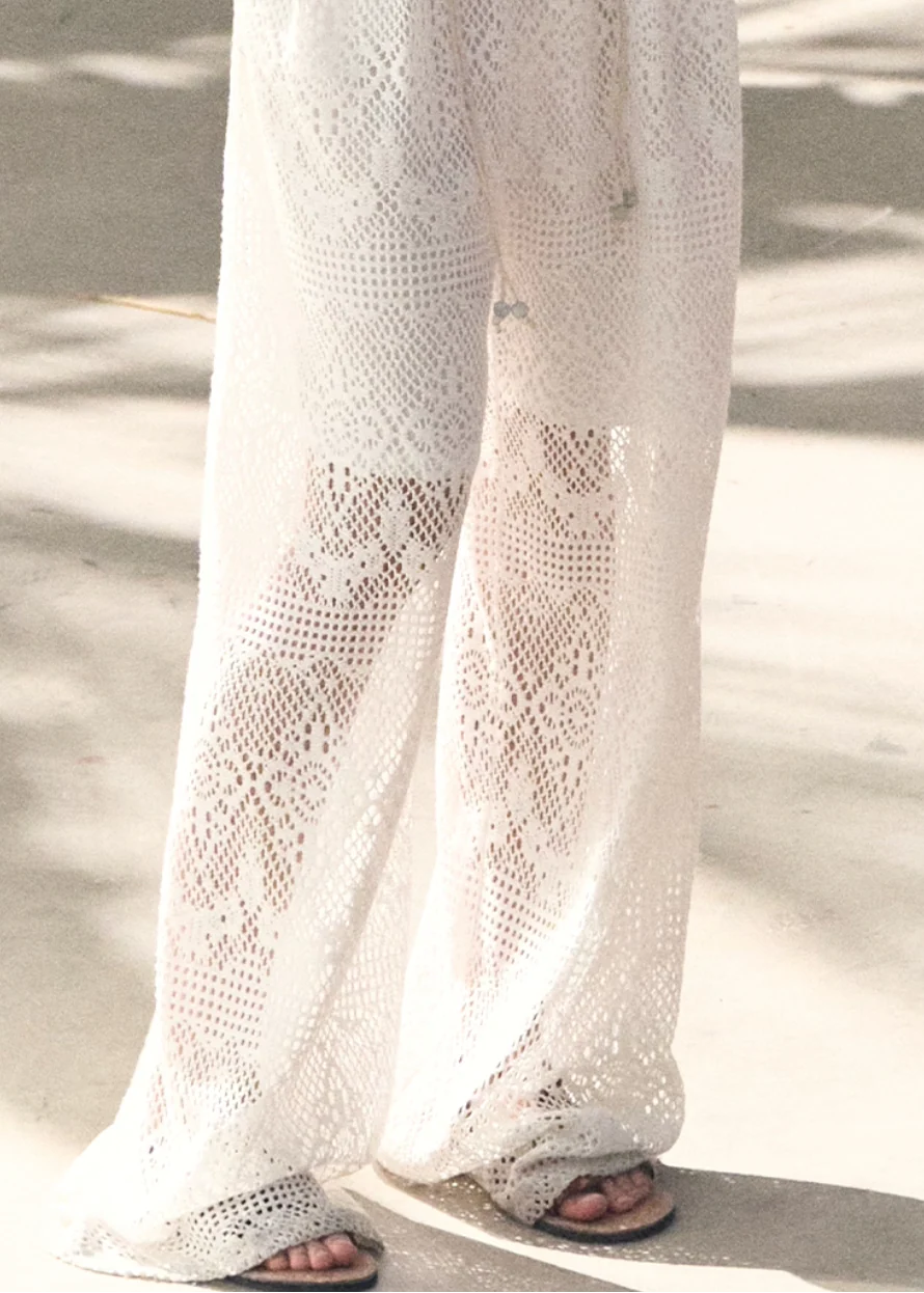 Sand & Shoal Crochet Lace Pants - Image 2