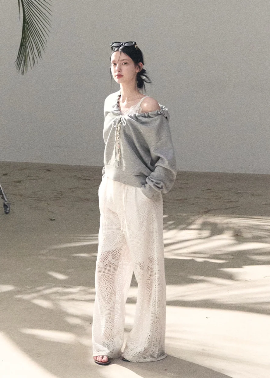 Sand & Shoal Crochet Lace Pants - Image 5