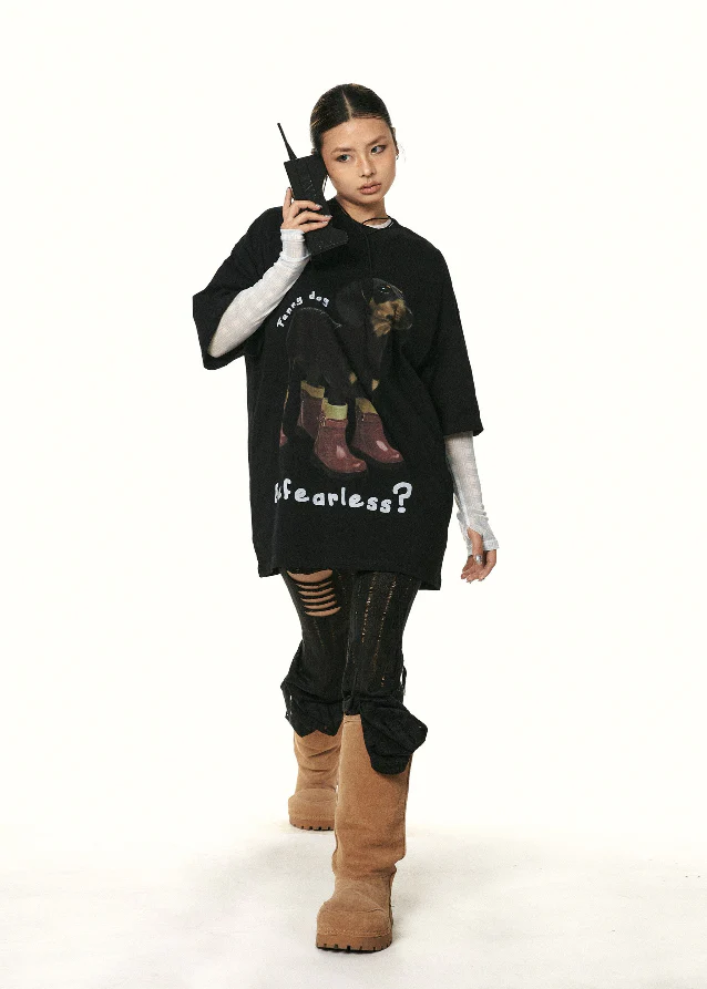 Sausage Dog Printed Cotton T-shirt - Image 3