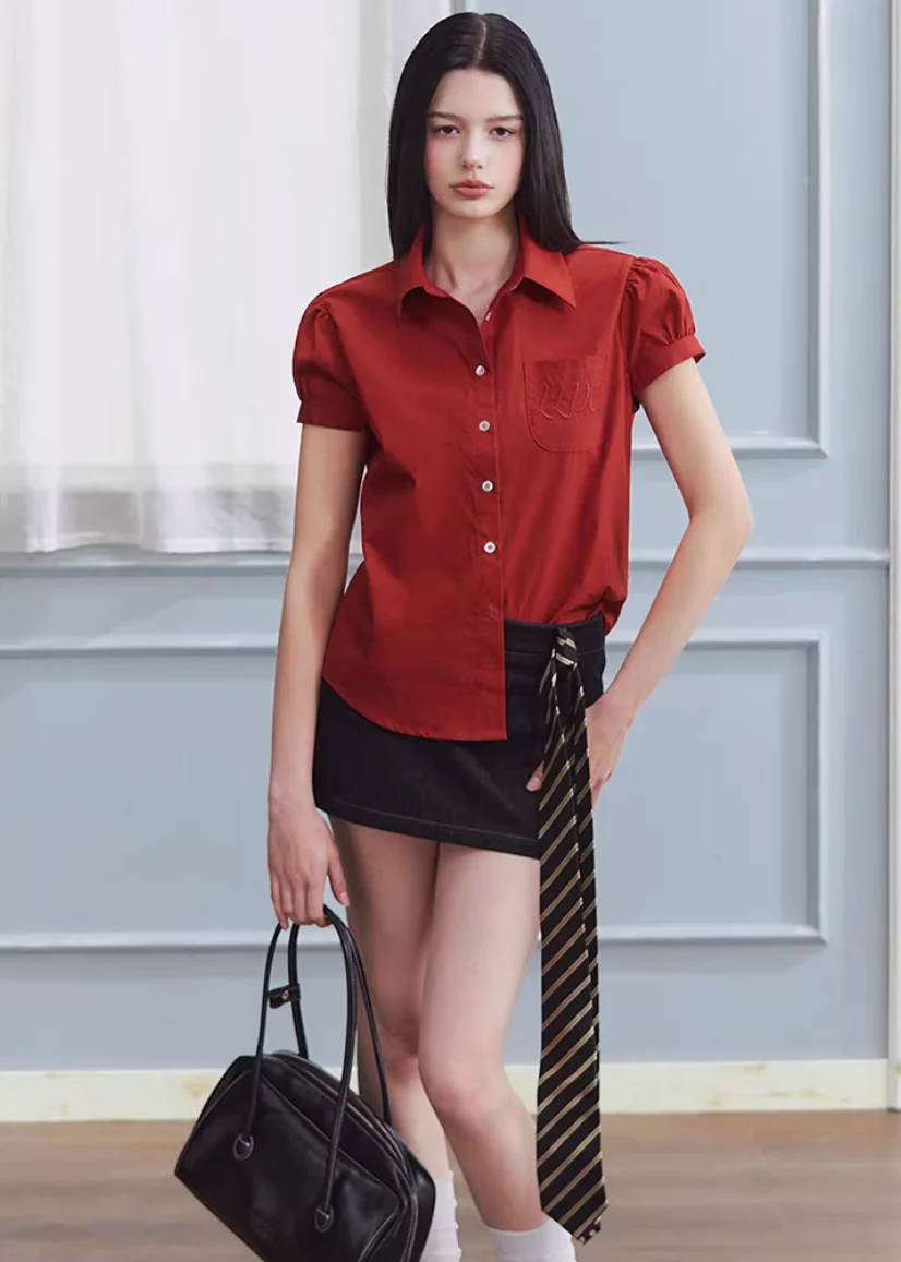 Scarlet College Bloom Shirt - Image 11