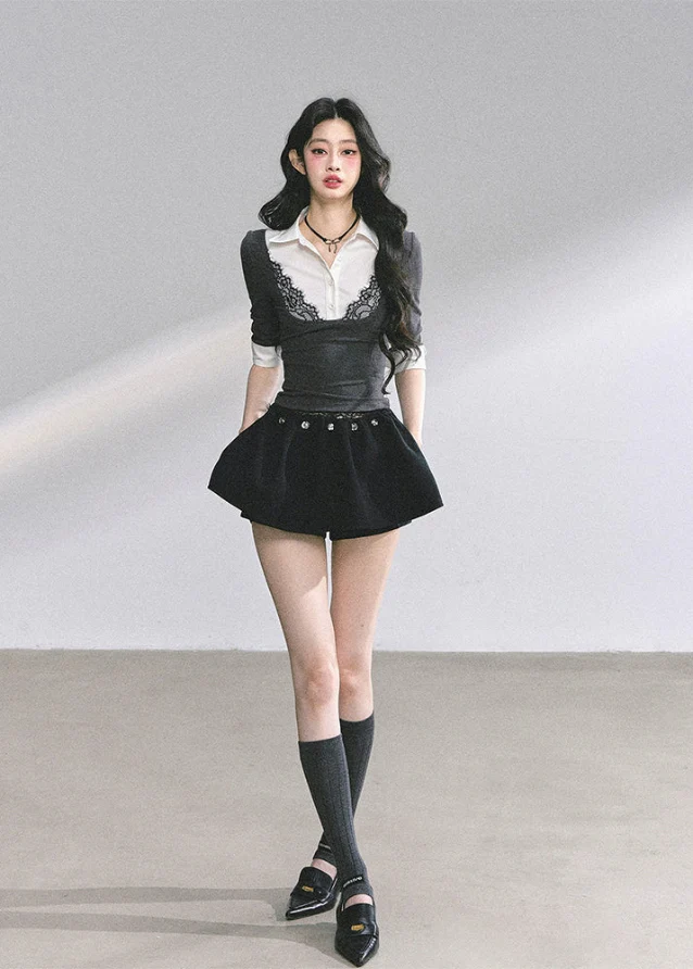 Seoul Scholar Lace Top - Image 3