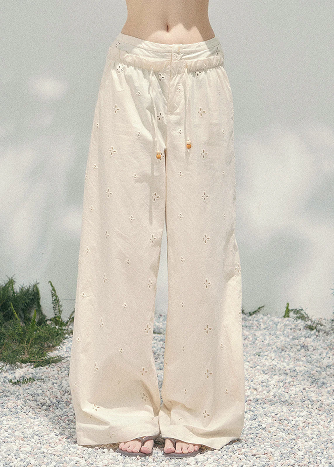 Shallow Mist Embroidered Pants - Image 3