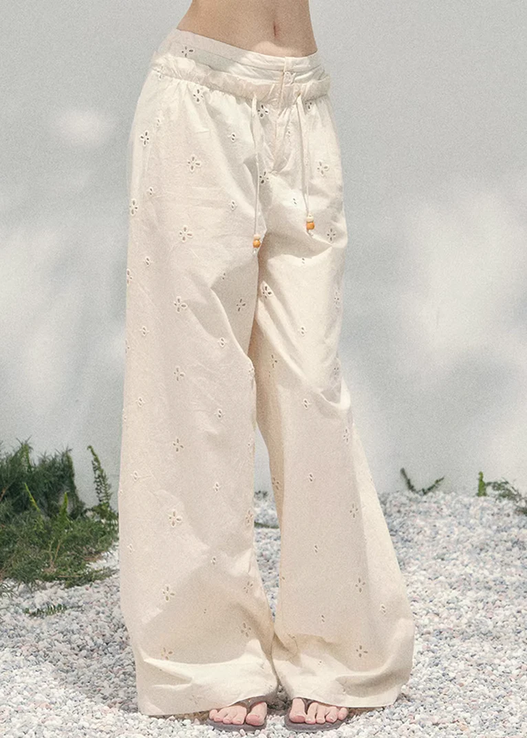 Shallow Mist Embroidered Pants - Image 5