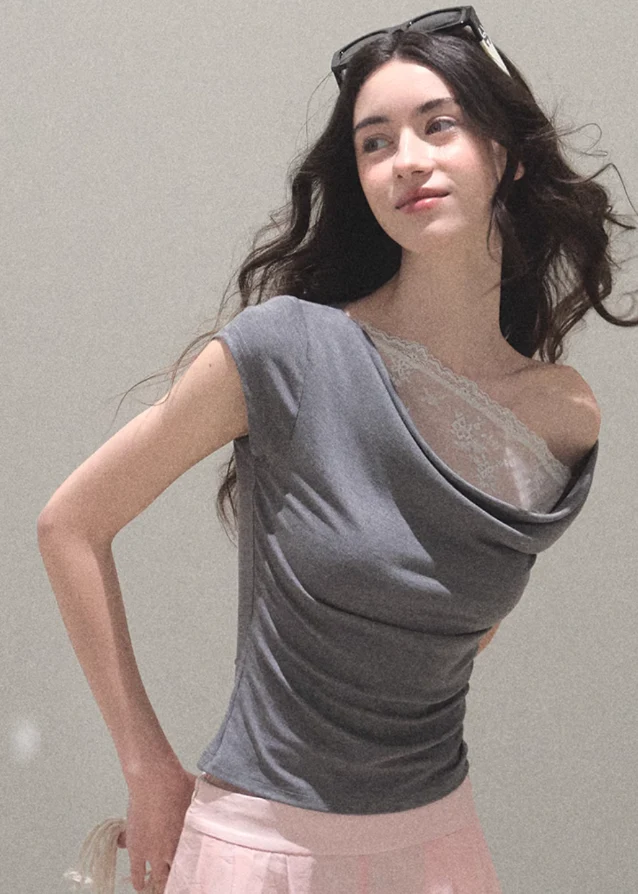 Swing Collar Tencel Knit Top - Image 3