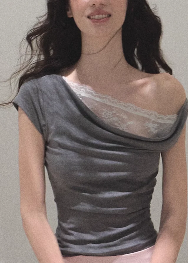 Swing Collar Tencel Knit Top - Image 4