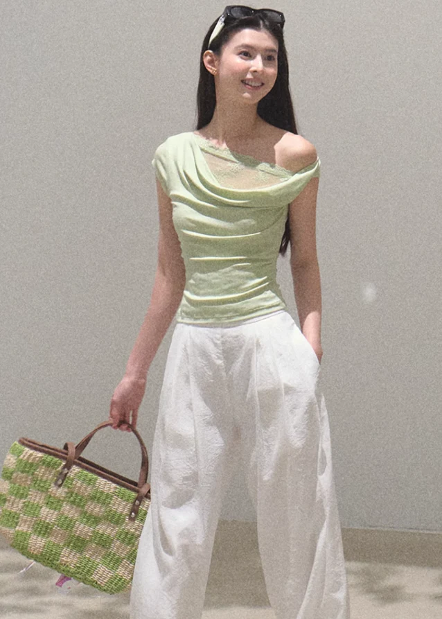 Swing Collar Tencel Knit Top - Image 5
