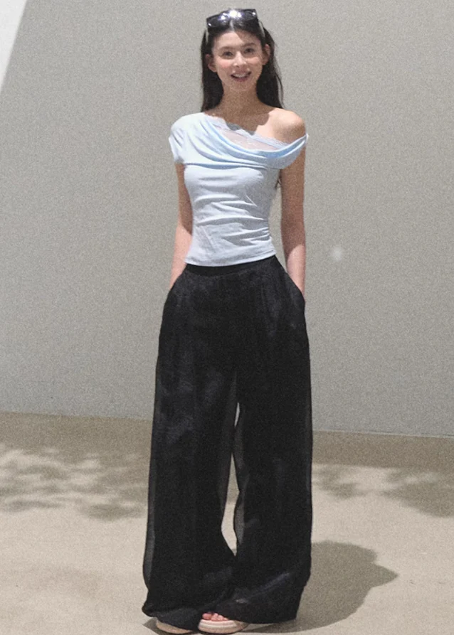 Swing Collar Tencel Knit Top - Image 9