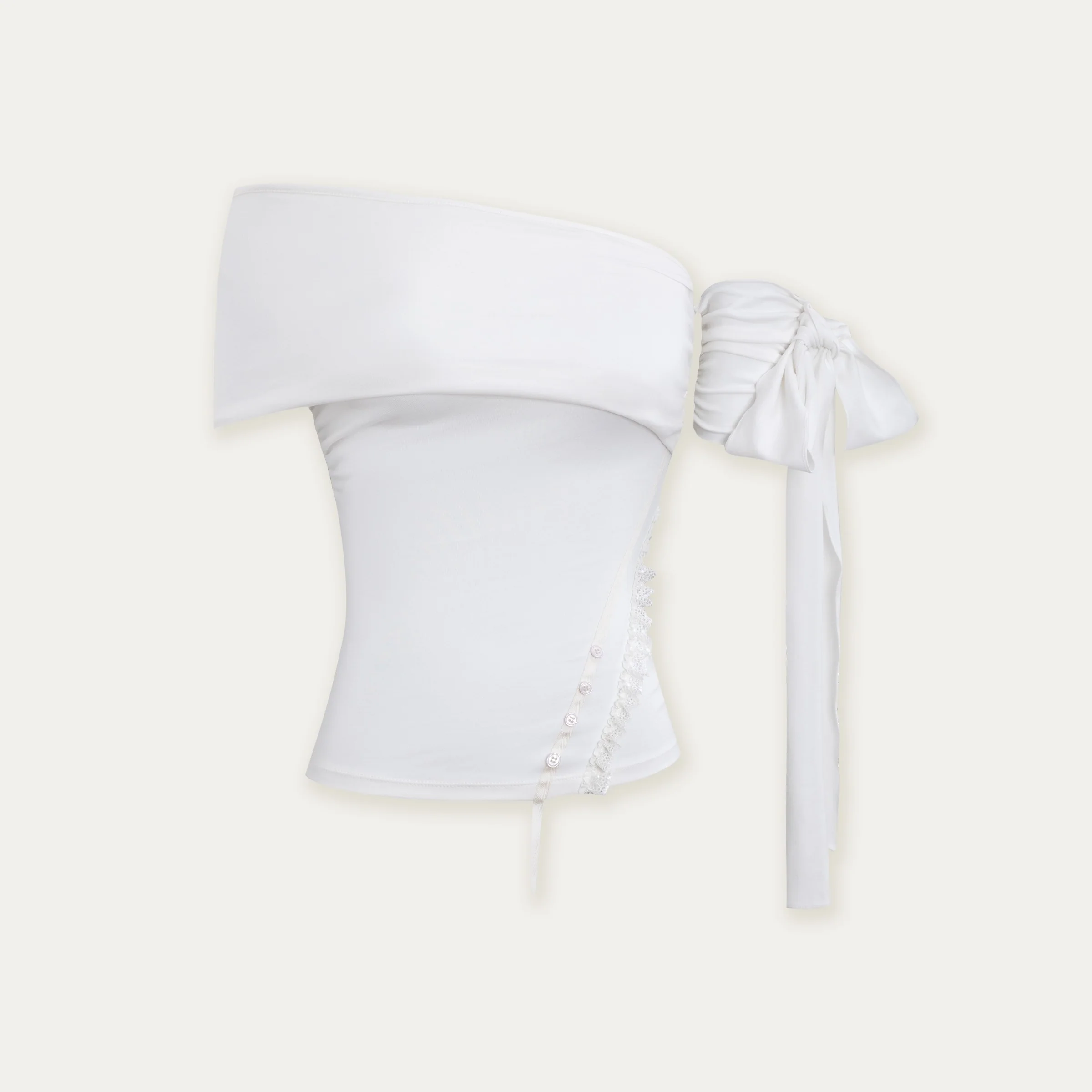 Lyocell One-Shoulder Strap Top - Image 10