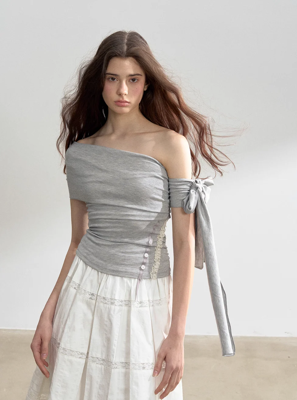 Lyocell One-Shoulder Strap Top - Image 3