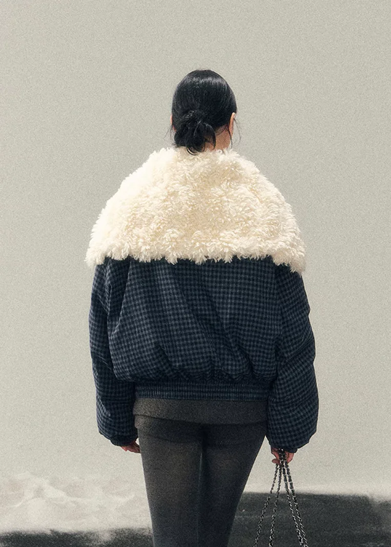 Silent Blue Lamb Collar Jacket - Image 8