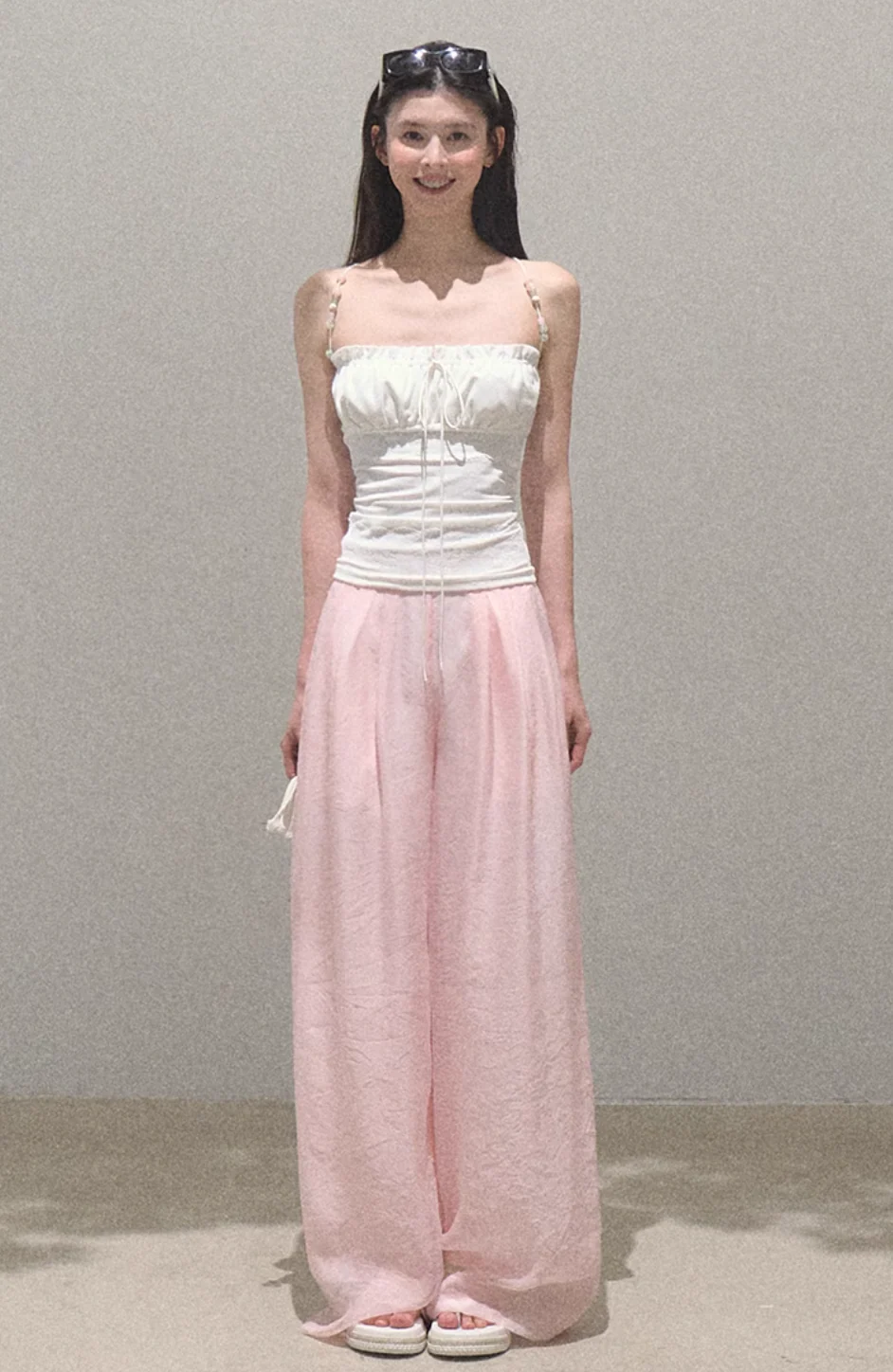 Simple Casual Look Thin Wide Leg Pants Pants - Image 2