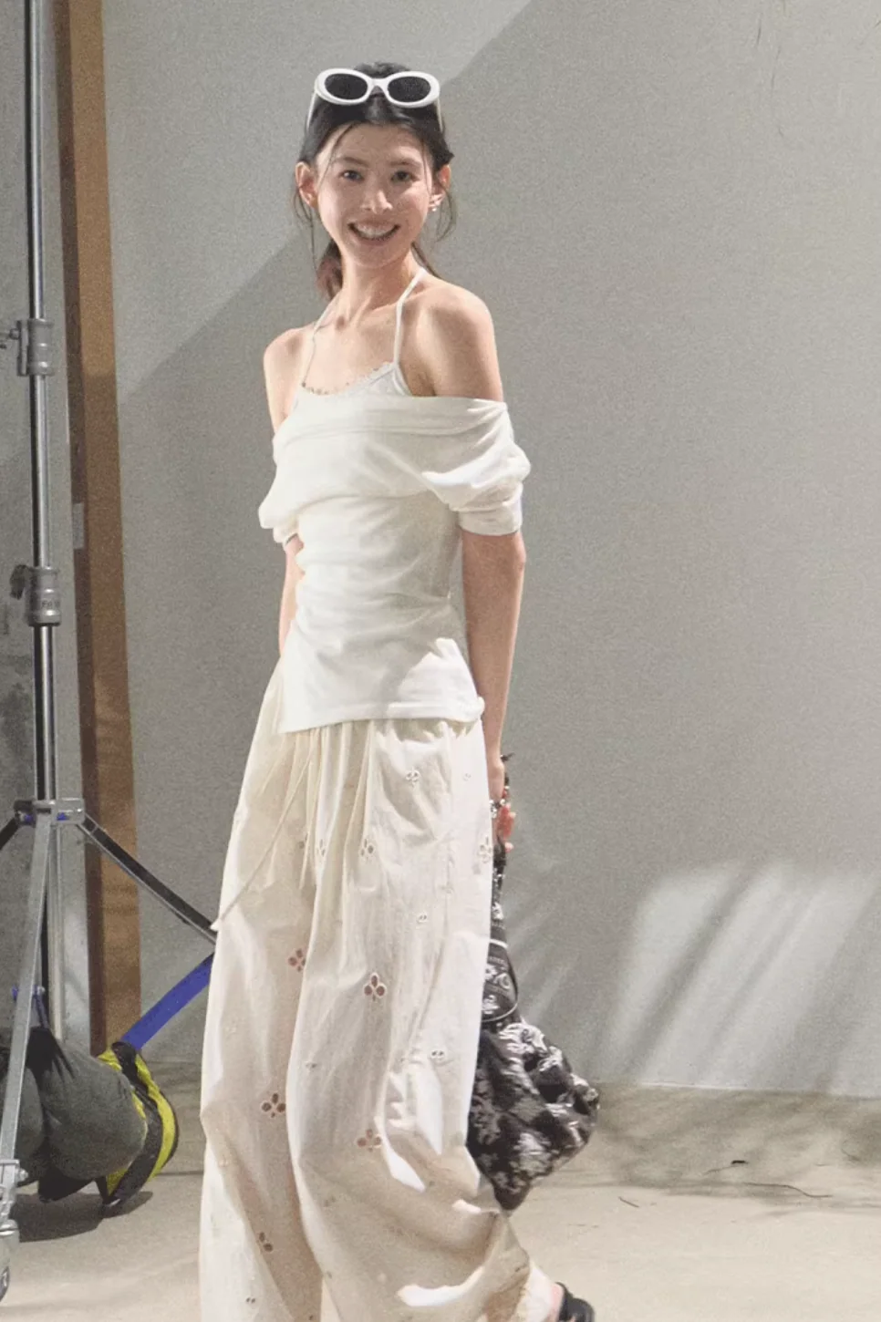 Skin friendly One shoulder Top T-shirt - Image 3
