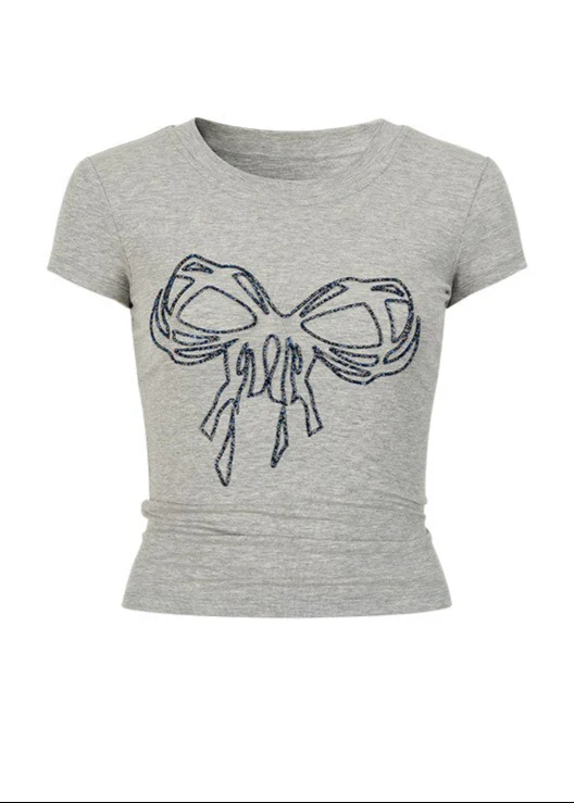 Bow Rhinestone Tee - Image 8