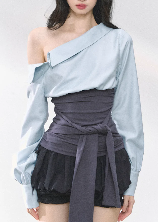 Off-Shoulder Slim Fit Top & Dress Set - Image 11