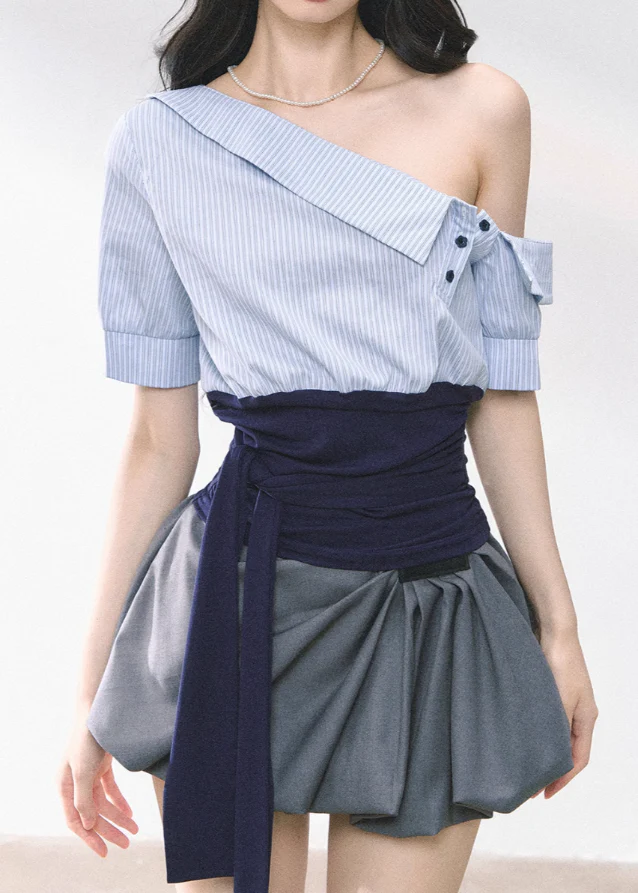 Off-Shoulder Slim Fit Top & Dress Set - Image 7