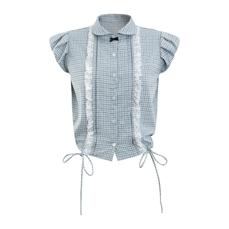 Drawstring Sleeve Shirt & Pleated Skirt Set - Image 6
