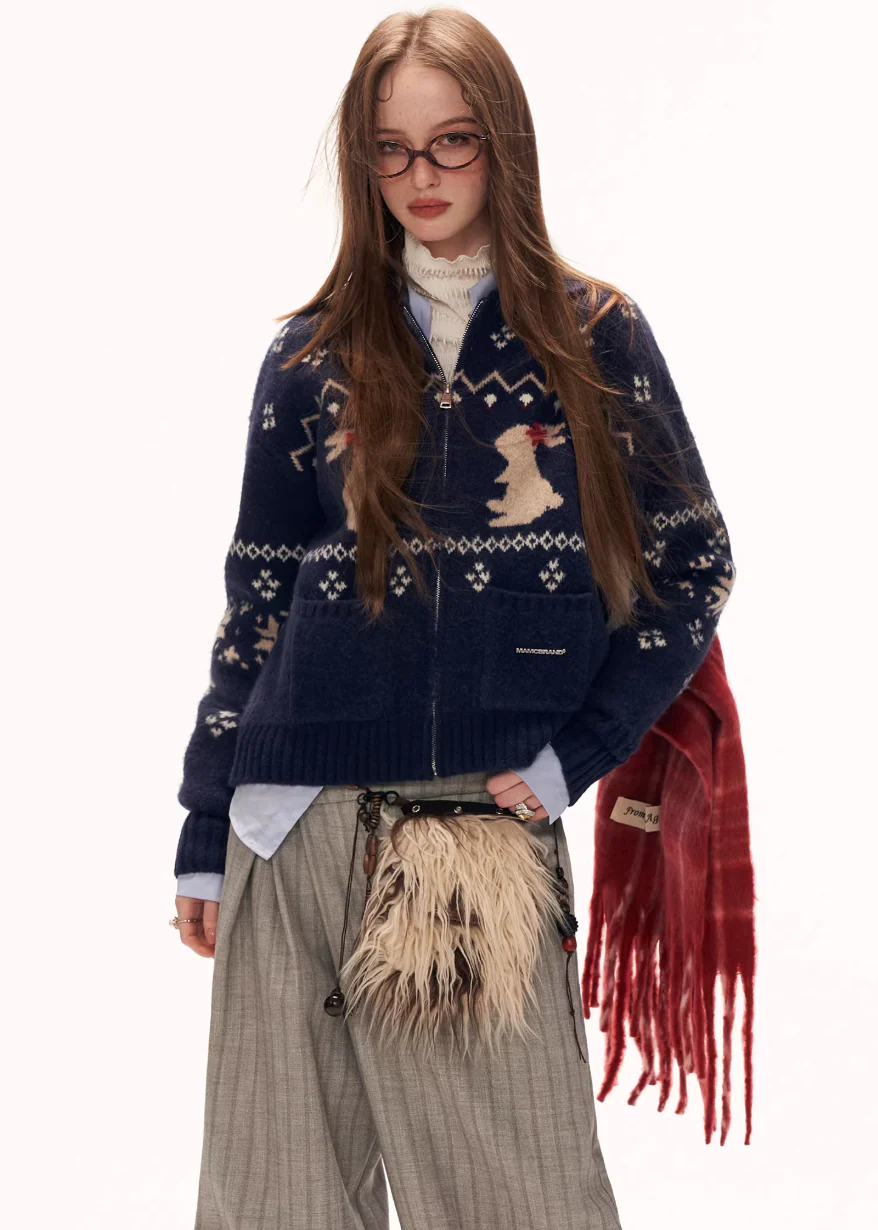 Snow Bunny Knit Cardigan - Image 11