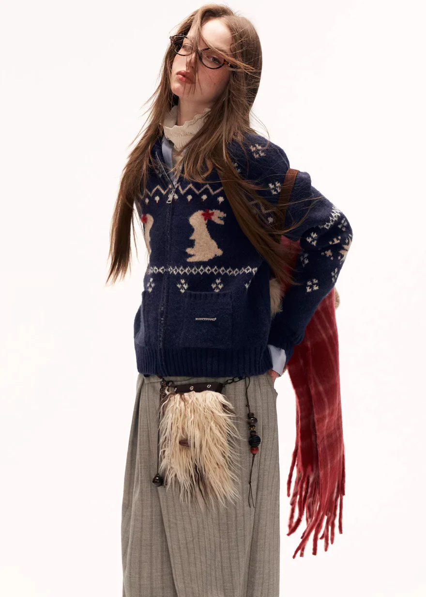 Snow Bunny Knit Cardigan - Image 13