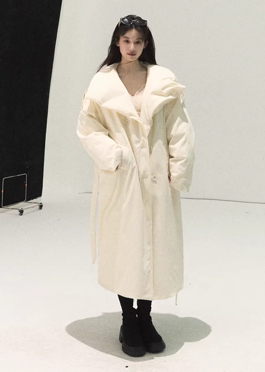 Snowy Night Quilted Down Coat - Image 6