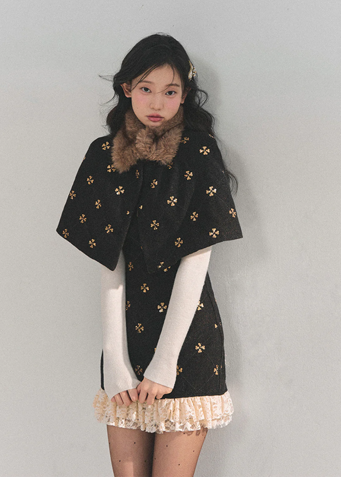 Snowy Night Waltz Lace Dress Set - Image 6