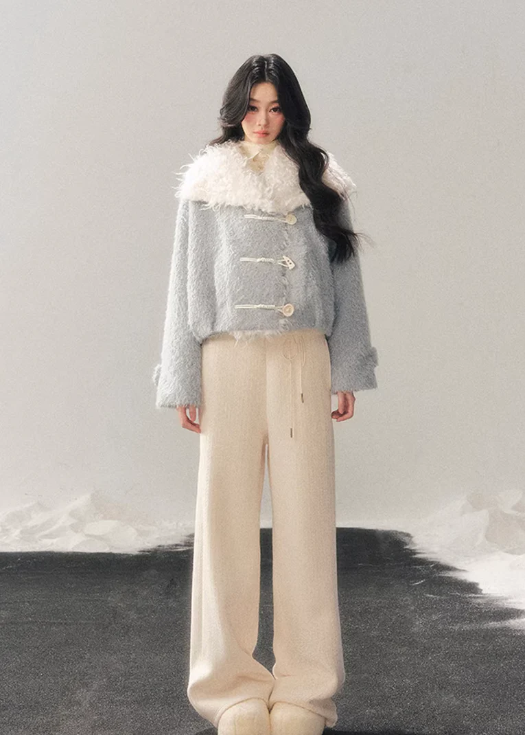 Soft Blue Wool Jacket - Image 10