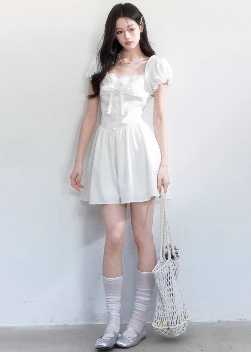 Soft Bow Whisper Dress - Image 4