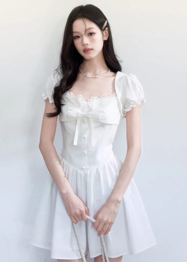 Soft Bow Whisper Dress - Image 5